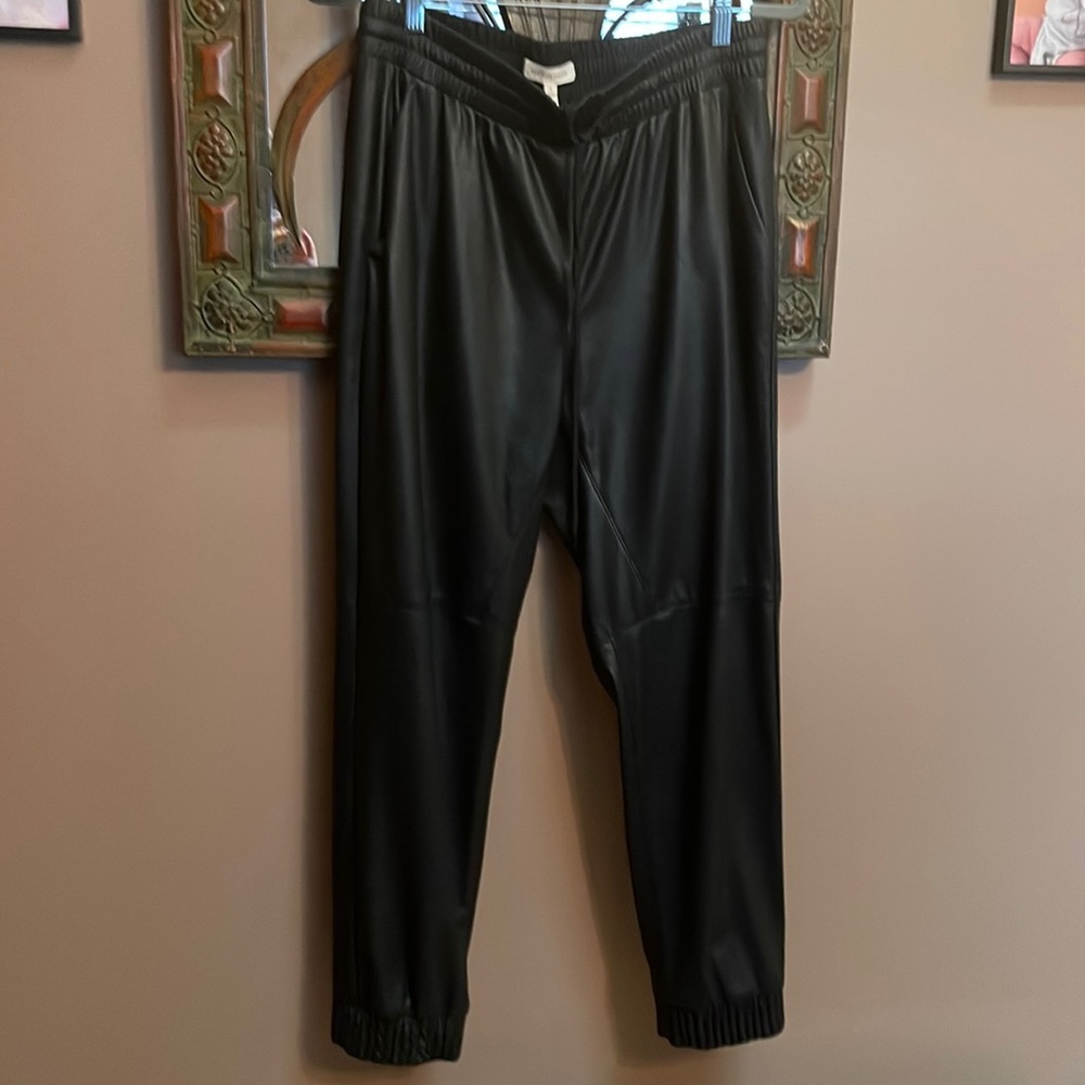Rebecca Taylor Fux Leather Joggers